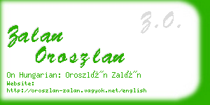 zalan oroszlan business card